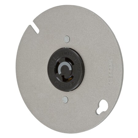 Hubbell Wiring Device-Kellems Locking Receptacle, L7-15R, 15 A, 277V AC, Single Phase, 2 Pole, Flush Mount, Screw Terminals HBL4761